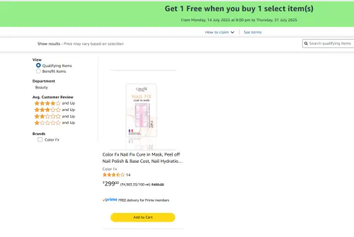 Image of Amazon Offer: 1 Item Free on buying 1 Item of ₹299