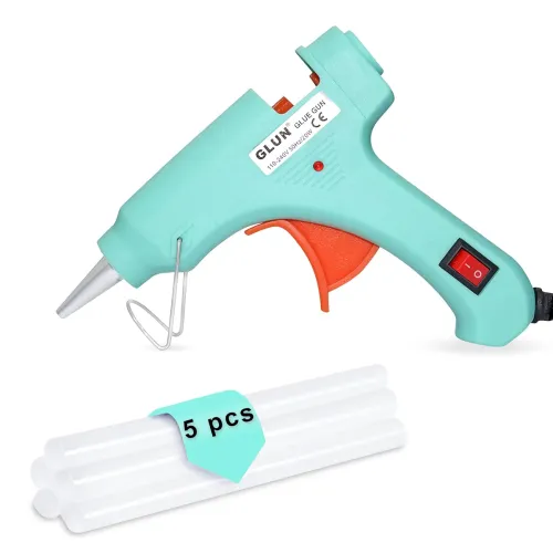 Image of 20 Watt Glue Gun Peach Colour with 7mm Glue Sticks 6 inch