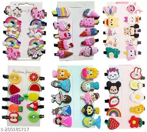 Image of 20pcs Trending Alligator Hair Clips, Mix Design Hair Clip (Multicolor).