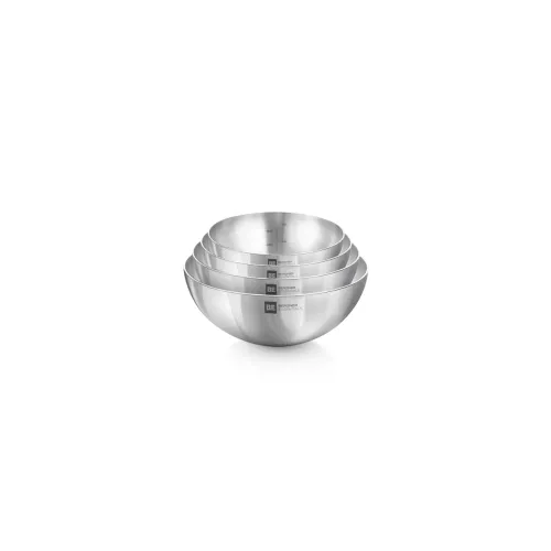 Image of 4 Pcs of Extra Deep Tasra, Triply Stainless Steel Taslas