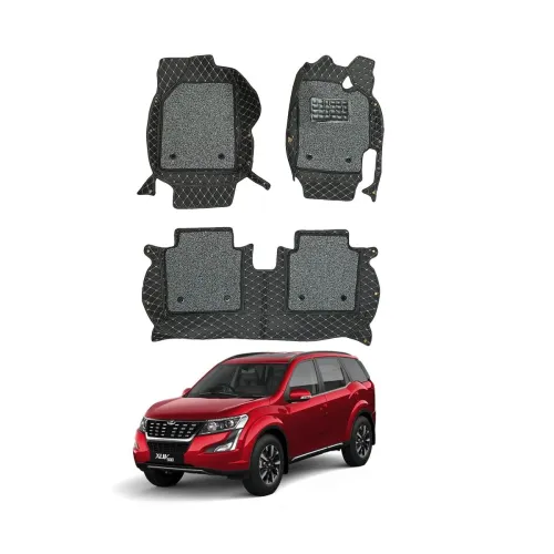 Image of Oshotto/7D car floor mat sets compatible with the Mahindra XUV 500