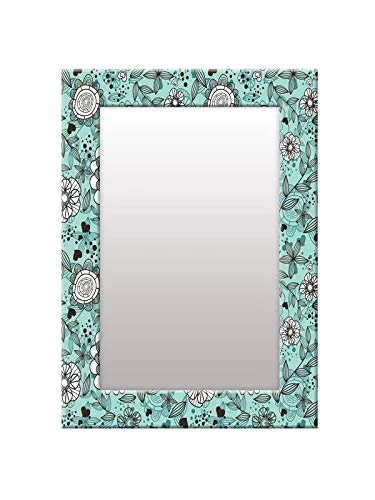 Image of 999STORE MirrorSMP44 Printed Decorative Mirror for wash Basin Black