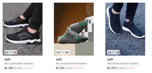 Image of Aadi Men's Sneakers at minimum 80% Discount