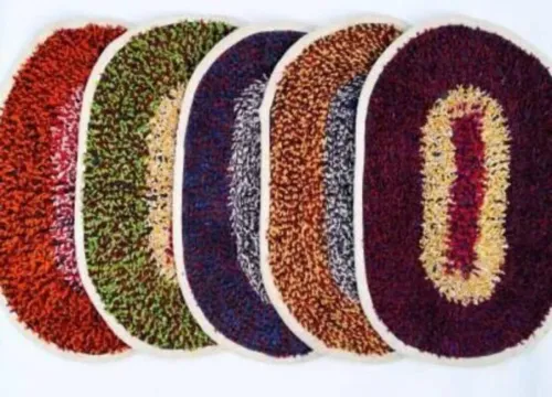 Image of aaditex Cotton Door Mat, Pack of 5