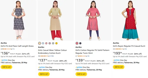 Image of Aarika Women's Kurtis at minmum 80% Discount