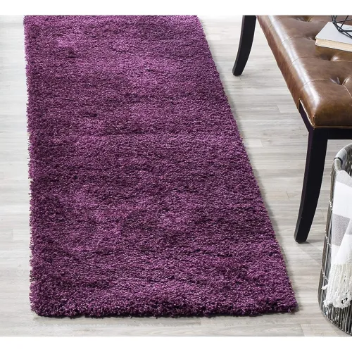 Image of Aawasrug Fluffy Microfiber Polyester Carpet 16x24 Inch