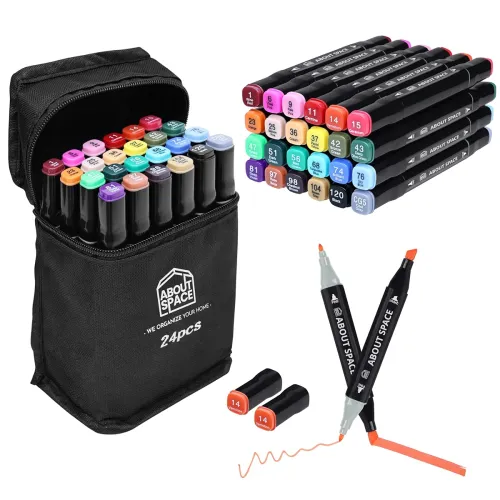 Image of ABOUT SPACE Dual Tip Art Markers - 24 Colours