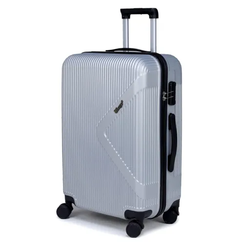 Image of ACEPACK Brampton 65 cms Silver Hard Sided Check-in Size Luggage Trolley Bag
