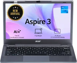 Acer Aspire 3 Intel Celeron Dual Core 8 GB 128 GB SSD Laptop Steel Grey