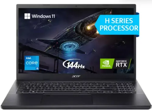 Image of Acer Aspire 7 Gaming Laptop (Intel Core i5 12th Gen 12450H, 16 GB RAM, 512 GB SSD, Windows 11 Home, NVIDIA GeForce RTX 3
