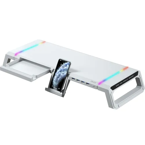 Image of Acer Ergo Multifunction Monitor & Laptop Stand Featuring RGB Lighting and a 4-Port USB Hub