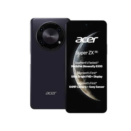 Image of Acer Super ZX 5G (Lunar Blue, 4GB RAM, 128GB Storage) | 120 Hz FHD+ Display | 5000 mAh Ultra-Thin Battery |