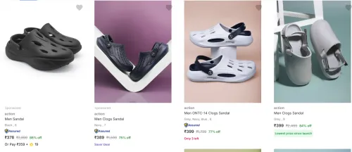 Image of action Men Sandal flat 85% Discount