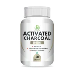 Activated Charcoal Capsules (500mg, 60 capsules)