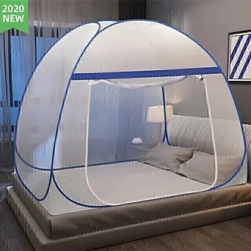 Image of Adbra Polyester Washable Foldable Double Bed with Mosquito Net