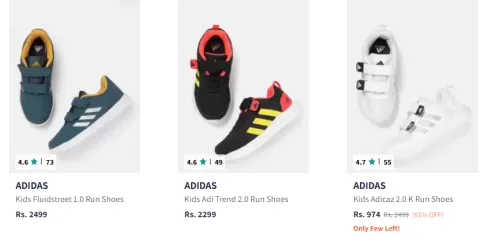 Image of Adidas Kids Fashion Shoes Minimum 60% Discount