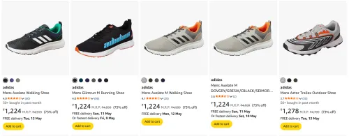 Image of adidas Shoes for Men Flat 73% Discount