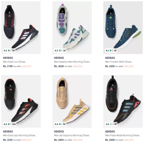 Image of Adidas Sports Shoes @ Minimum 60% Discount 