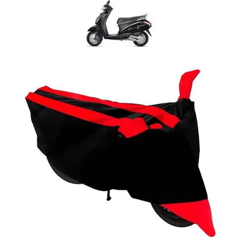 Image of Adroitz Black & Red Bike Body Cover for Hero Glamour