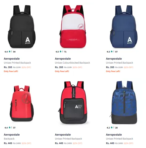 Image of Aeropostale Brand Backpacks @ Minimum 80% Discount