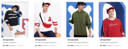 Image of Aeropostale Striped Sweatshirt Starting At ₹399
