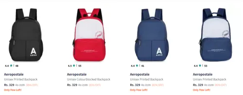 Image of Aeropostale Unisex Printed Backpack at Minimum 85% Discount
