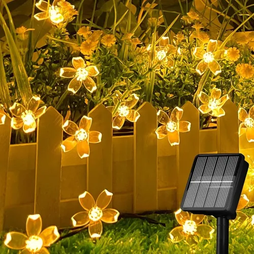 Image of AERYS 75 Flower LED Fairy String Solar Silicon Flower 10 Meter