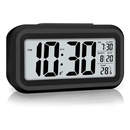Image of AERYS Digital Alarm Clock with Automatic Sensor, Date and Temperature Display