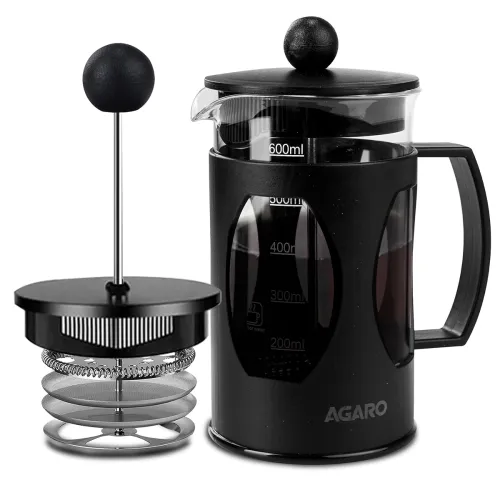 Image of AGARO Elite French Press Coffee and Tea Maker, 600ml.