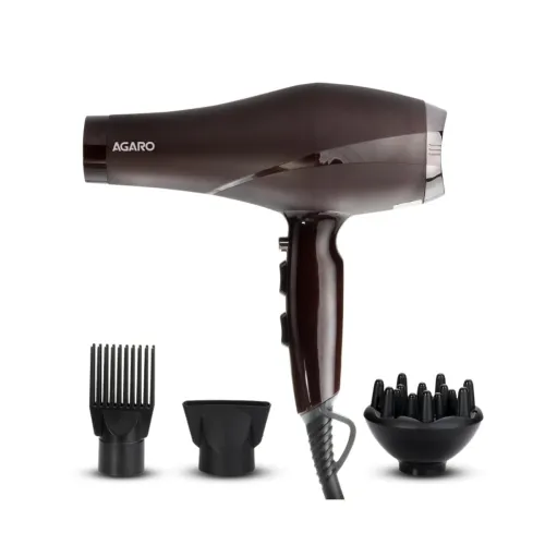 Image of AGARO Professional Hair Dryer (2000W, 3 Heat/Speed Settings, Cool Shot, Comb, Concentrator, Diffuser)