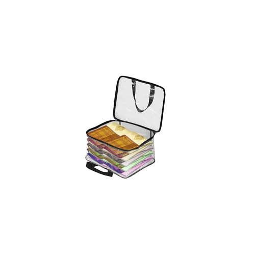 Image of AGROHA Multipurpose Transparent Storage Bag for Clothes PVC Packing Organizer For Sarees