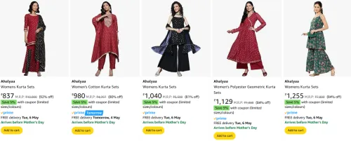 Image of Ahalyaa Women's Dresses at minimum 80% Discount