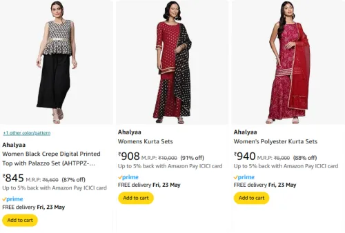 Image of Ahalyaa Women's Dresses at minimum 80% Discount