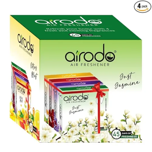 Image of AIRODO Air / Room Freshener Magic Rose, Just Jasmine, Lovely Lavender & Citrus Blast Blocks (Pack of 4)