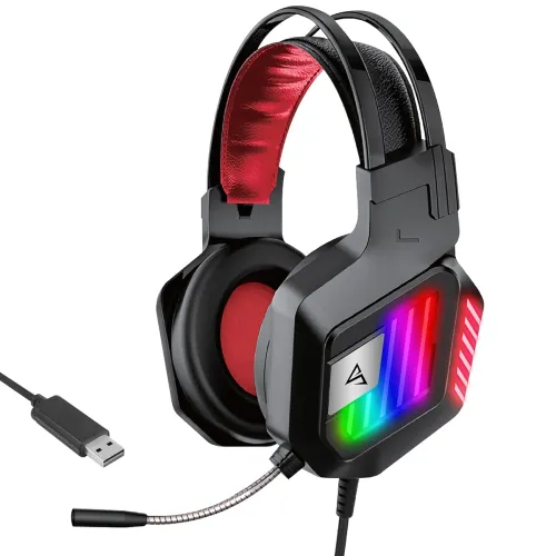 Image of AirSound Alpha-1 Wired Over Ear Headphone with Mic (Black)