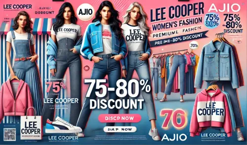 Image of Ajio Loot : Lee Cooper Clothes for Women Flat 75-80% Discount