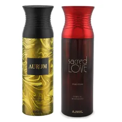 Ajmal Aurum Femme & Sacredlove Deodorant Spray Gift PO2*200ML