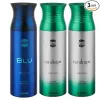 Ajmal Blu & Raindrops Deodorant Spray 200 ml, Pack of 3