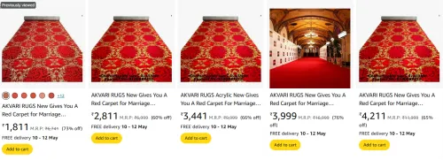 Image of AKVARI RUGS carpet starting @ ₹1811