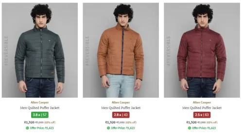 Image of Allen Cooper Brand Men's Jackets @ Up to 68% Discount