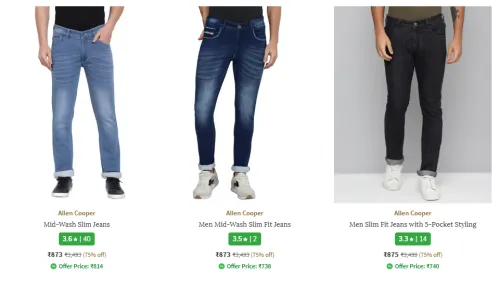 Image of Allen Cooper Brand Men's Jeans @ Up to 75% Discount