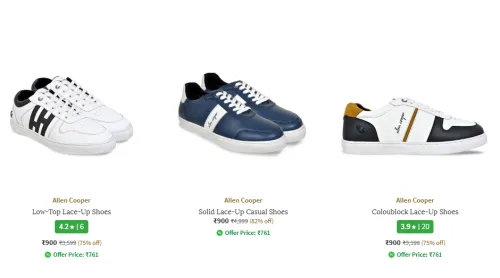 Image of Allen Cooper Brand Men's Shoes @ Up to 82% Discount