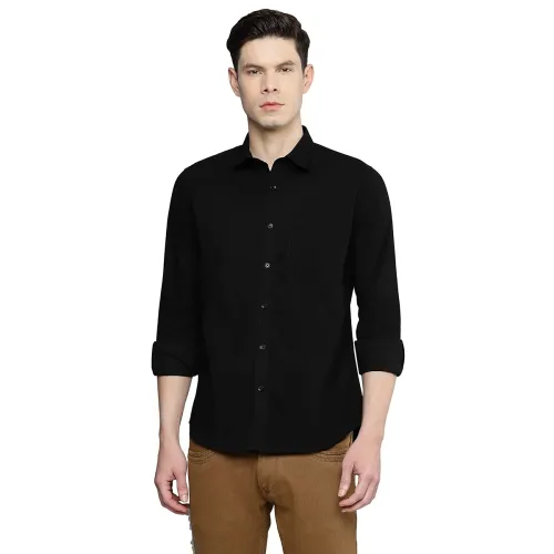 Image of Allen Cooper Cotton Plain Shirts for Men