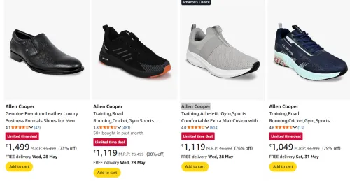 Image of Allen Cooper Men Fashion Shoes Minimum 70% Discount