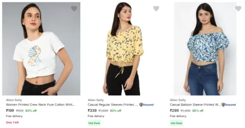 Image of Allen Solly Brand Women's Clothing @ Flat 80% Discount