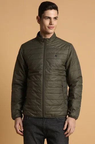 Image of Allen Solly Men Self Design Casual Jacket