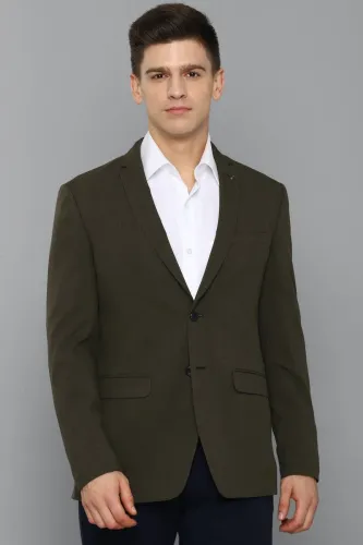 Image of Allen Solly Men Solid Single Breasted Casual Blazer