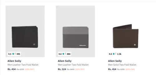 Image of Allen Solly Wallets at Minimum 60% Discount