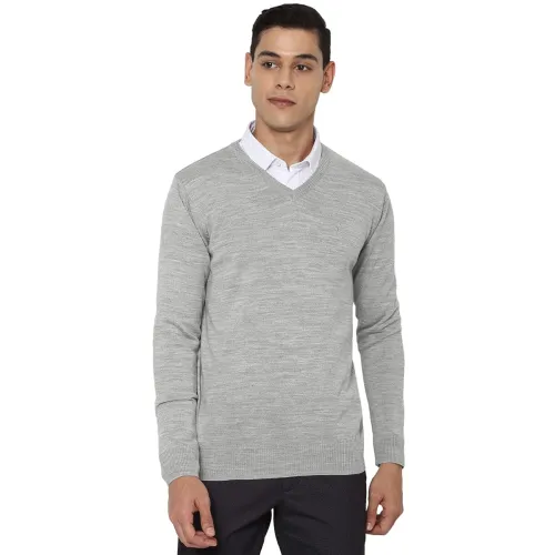 Image of Allen Solly Women's Acrylic Blend Casual Round Neck Sweater