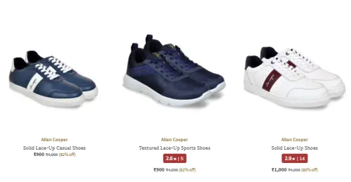 Image of Allen Cooper Brand Casual Shoes & Sneakers @ Up to 82% Discount
